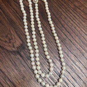 Cultured Pearl vintage necklace with clasp - Real pearls